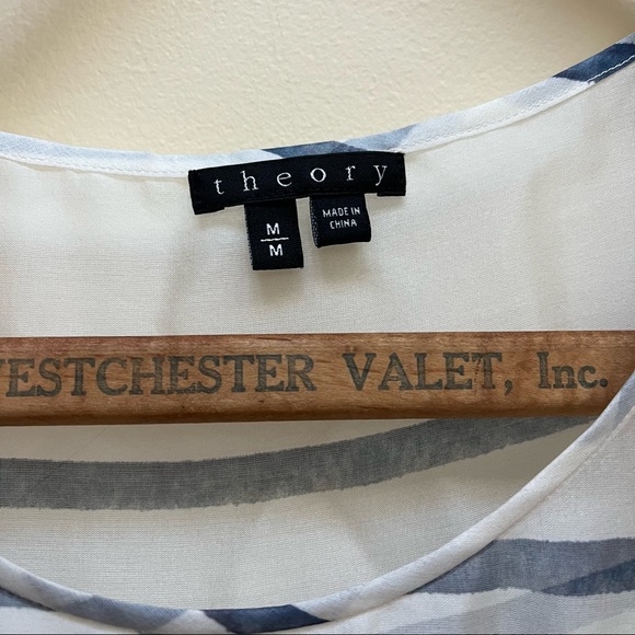 THEORY | sheer striped sleeveless blouse - Picture 3 of 3